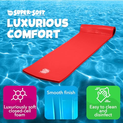 TRC Recreation Foam Swimming Pool Float, Floating Water Lounger, Splash 1.25”