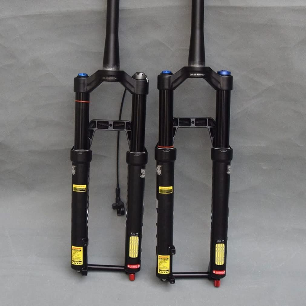 AMeLL 27.5/29 Inch DH MTB Fork 120mm Travel, 1-1/2 Tapered Mountain Bike Suspension Fork (Color : Remote, Size : 27.5'')