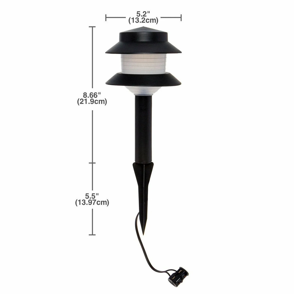 Paradise GL22627 Low Voltage Plastic 4W Path Light (Black, 8 Pack)