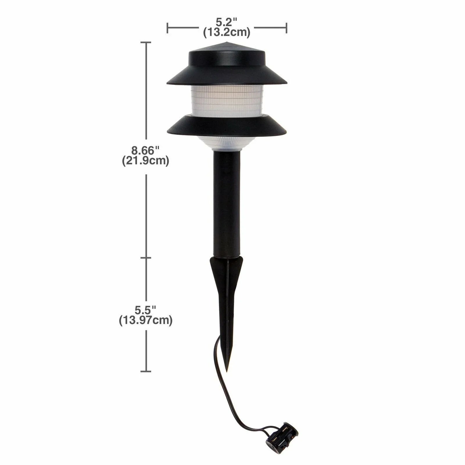 Paradise GL22627 Low Voltage Plastic 4W Path Light (Black, 8 Pack)