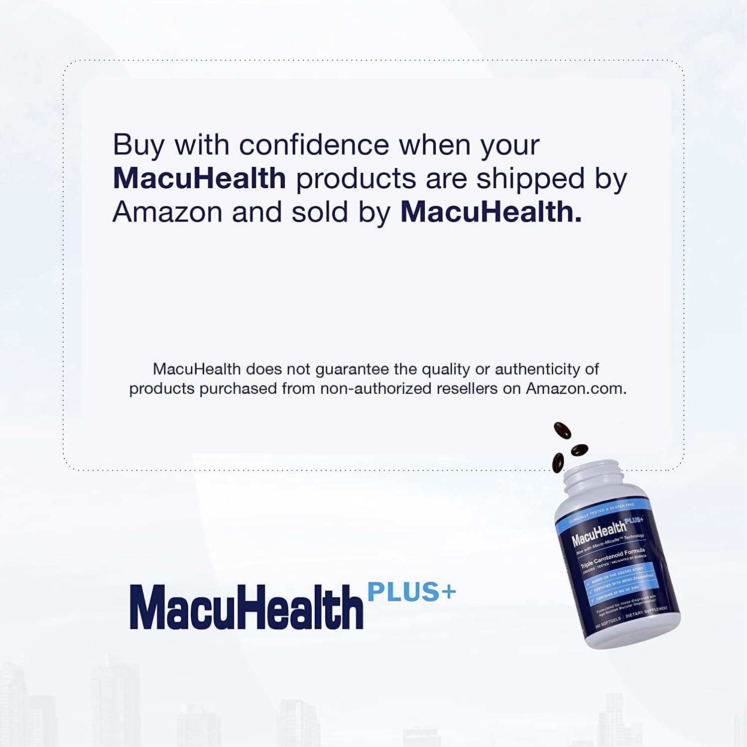 MacuHealth Plus+ Eye Vitamins Supplement for Adults (90 Days Supply) AREDS2 Based Formula for AMD with Lutein, Zeaxanthin, and Meso-Zeaxanthin | Protect Against Macular Degeneration