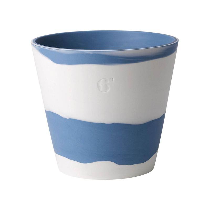 Wedgwood Burlington 6x22 Pot, Black u0026 White
