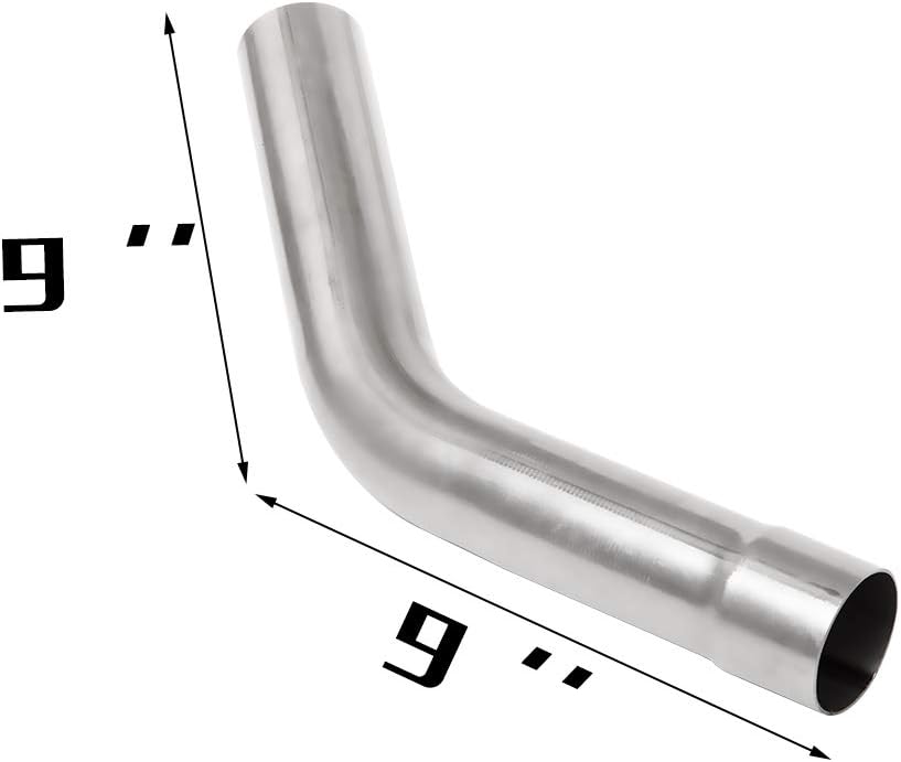 JY Performance 2.5'' Inch T304 Stainless Steel 8PCS Custom Exhaust Pipe Kit Tubing Mandrel Bend Pipe Straight & U-Bend Universal