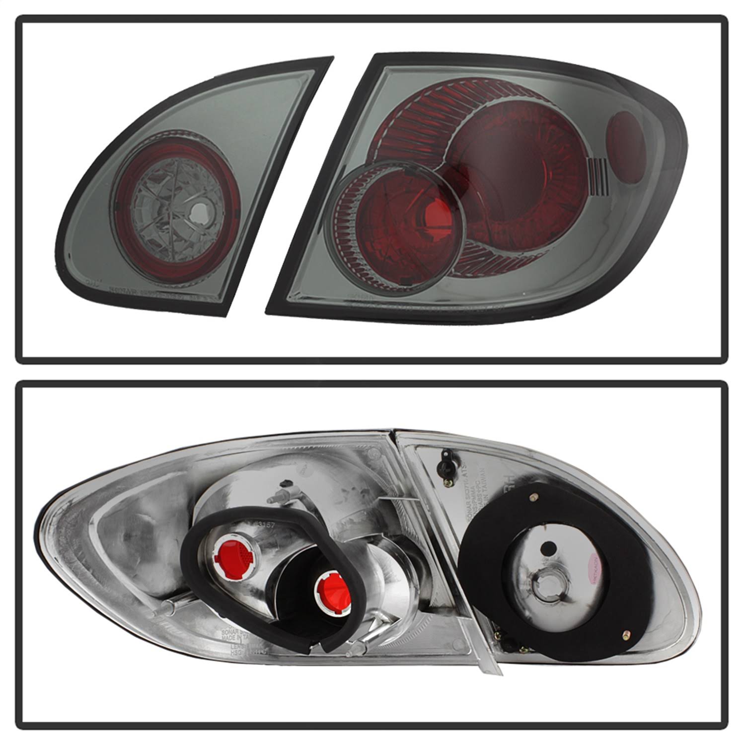 ( Spyder ) Toyota Corolla 03-08 Euro Style Tail Lights - Smoke 5033673