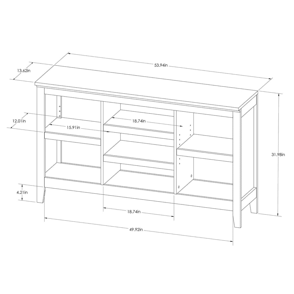 Threshold 32x22 Carson Horizontal Bookcase with Adjustable Shelves, Espresso