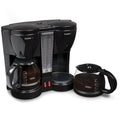 Cucinapro Double Coffee Brewer Station - Dual Coffee Maker Brews Two 12-Cup Pots