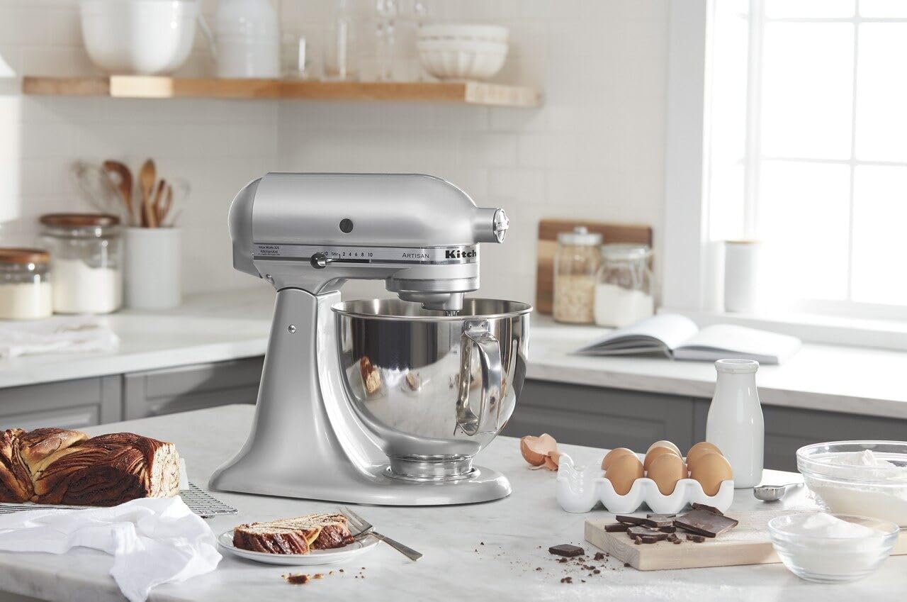 KitchenAid Artisan Series 5 Quart Tilt Head Stand Mixer with Pouring Shield KSM150PS, Cast Iron