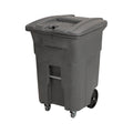 Toter 96 gal. Graystone Document Trash Can with Wheels and Hasp Lock (2 Standard Caster, 2 Stationary Wheels)