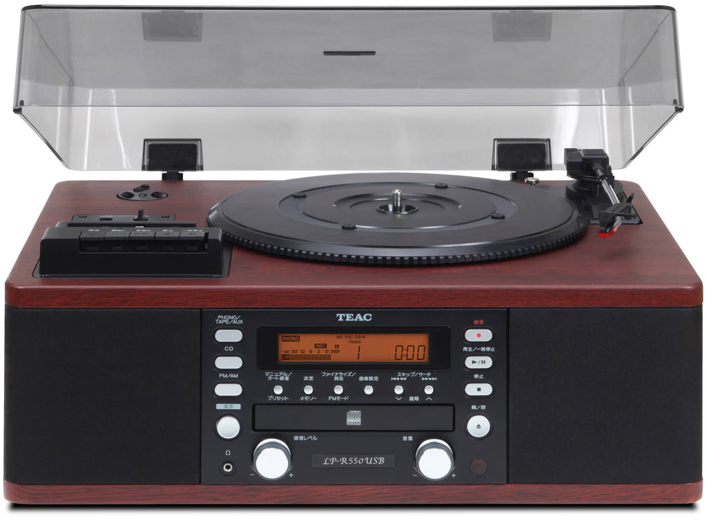 Teac Lp-r550usb CD Recorder Cassette Turntable Walnut