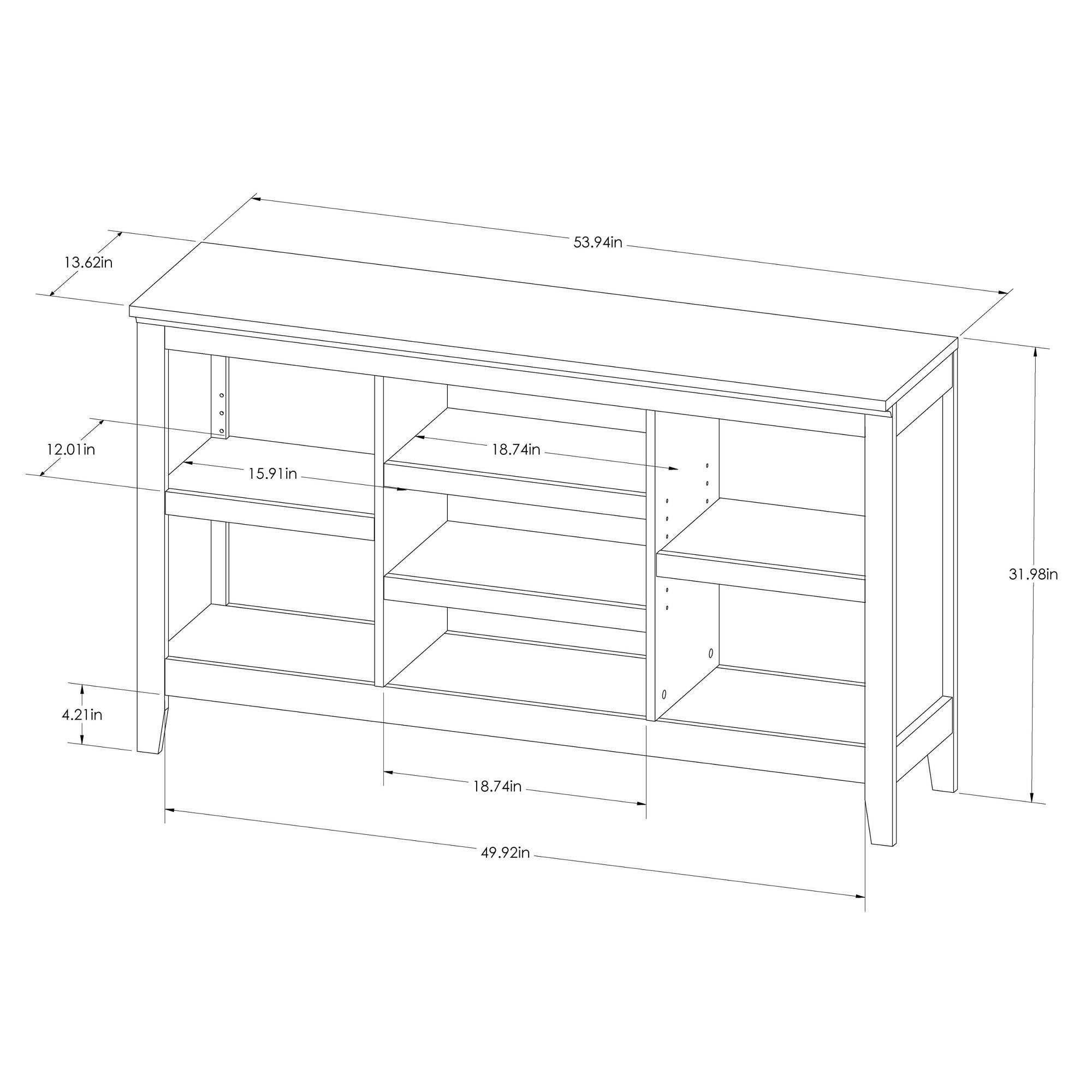 Threshold Carson Horizontal Bookcase with Adjustable Shelves - Black