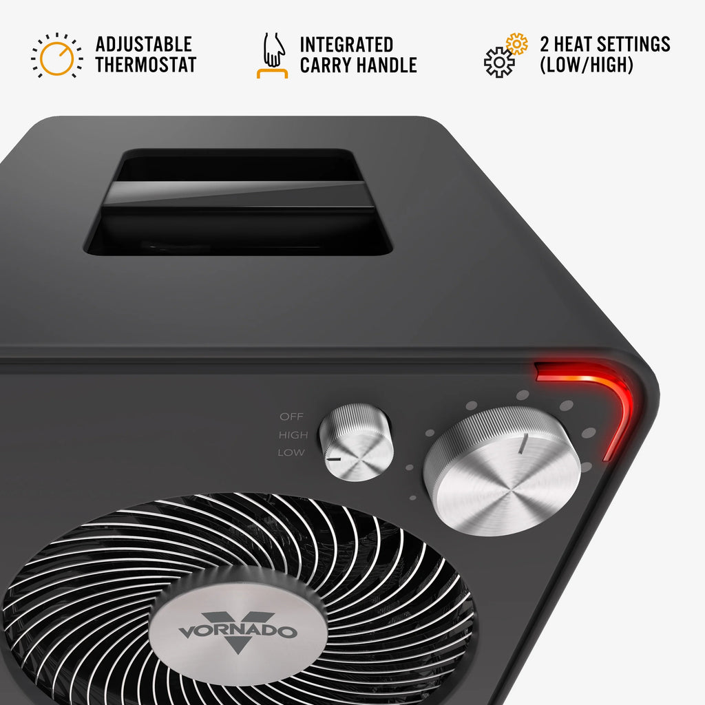 Vornado VMH300 Whole Room Vortex Metal Heater, Black (New)