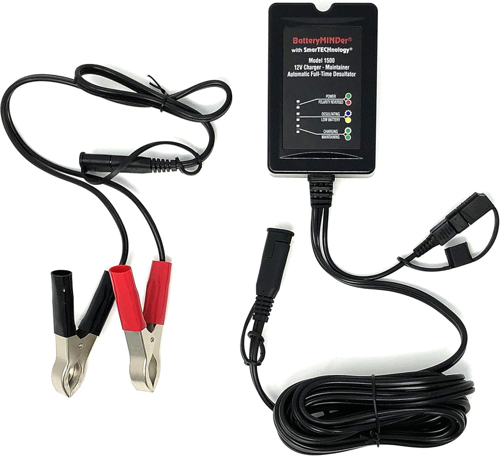 BatteryMINDer 1510: 12 Volt-1.5 Amp Battery Charger, Battery Maintainer, and Battery Desulfator – Designed for Cars, Trucks, Motorcycles, ATV, Boats, RV