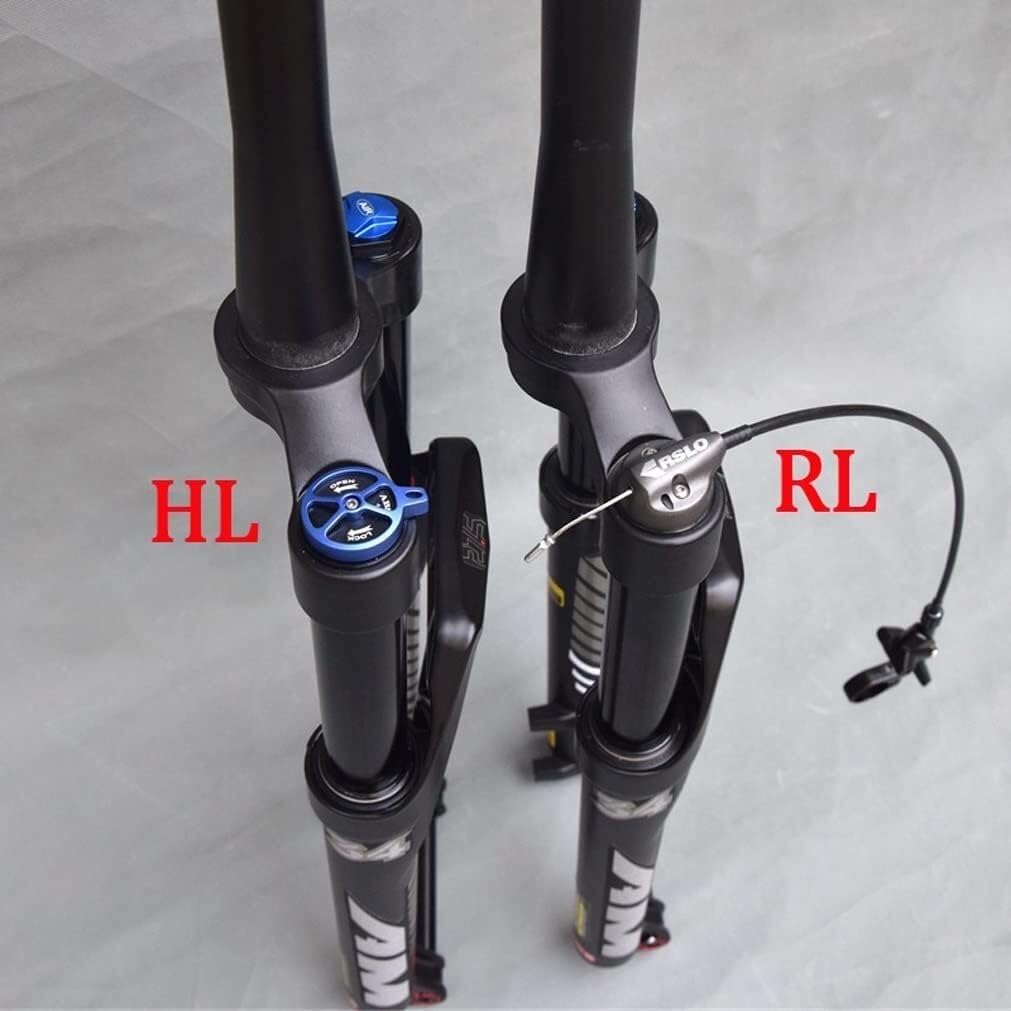 AMeLL 27.5/29 Inch DH MTB Fork 120mm Travel, 1-1/2 Tapered Mountain Bike Suspension Fork (Color : Remote, Size : 27.5'')