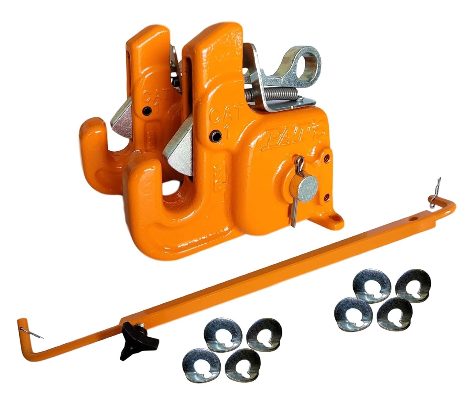 Pat's Easy Change with Stabilizer Bar - Best Quick Hitch System On The Market – Flexible, Durable and Affordable (CAT #1 Green)