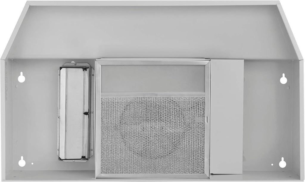 Broan-NuTone 42-inch Under-Cabinet Convertible Range Hood with 2-Speed Exhaust Fan and Light, 210 Max Blower CFM, White