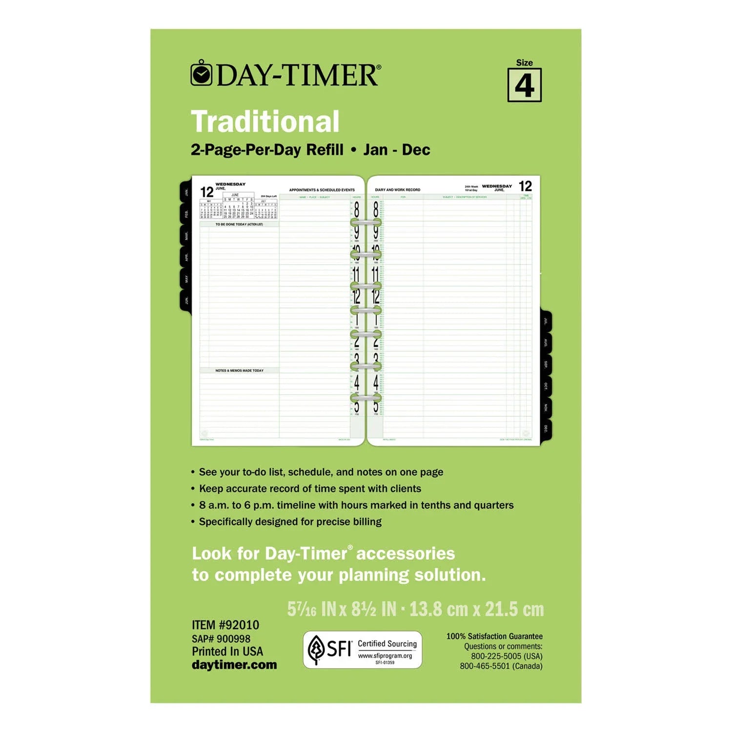 Day-Timer Two-Page-Per-Day Original Refill