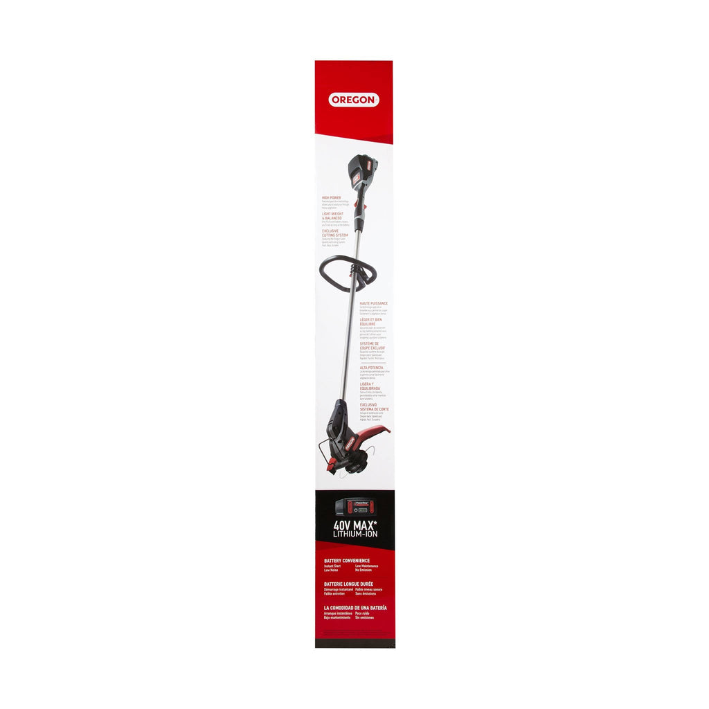Oregon Cordless 40V Max ST275 Trimmer/Edger Kit with 2.6 Ah Battery, Charger u0026 Gator Speed Load System 590498