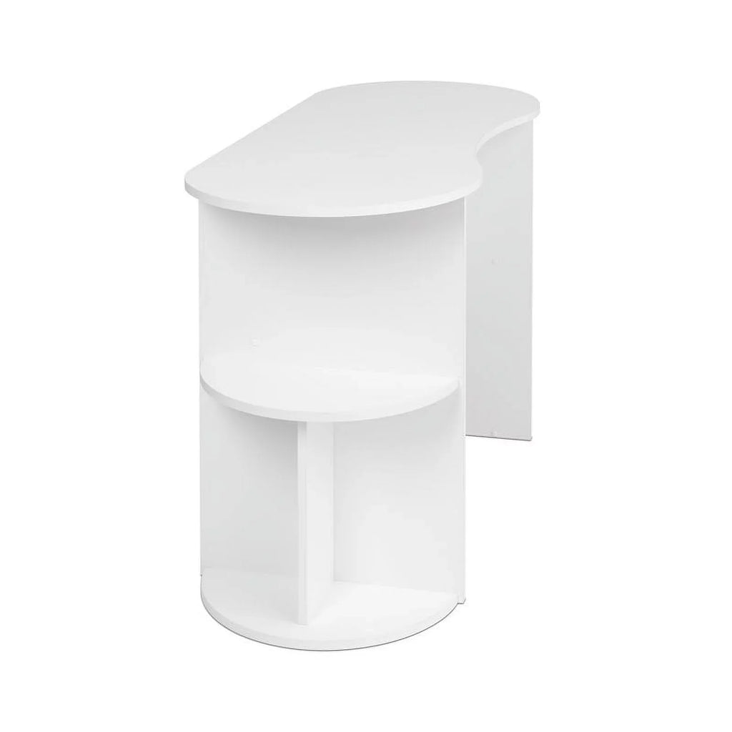 Pemberly Row Compact Student Desk with Storage in White