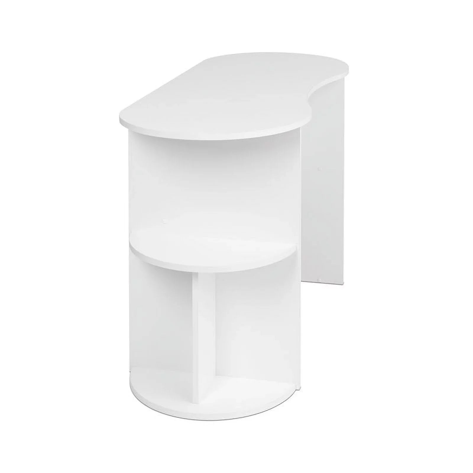 Pemberly Row Compact Student Desk with Storage in White