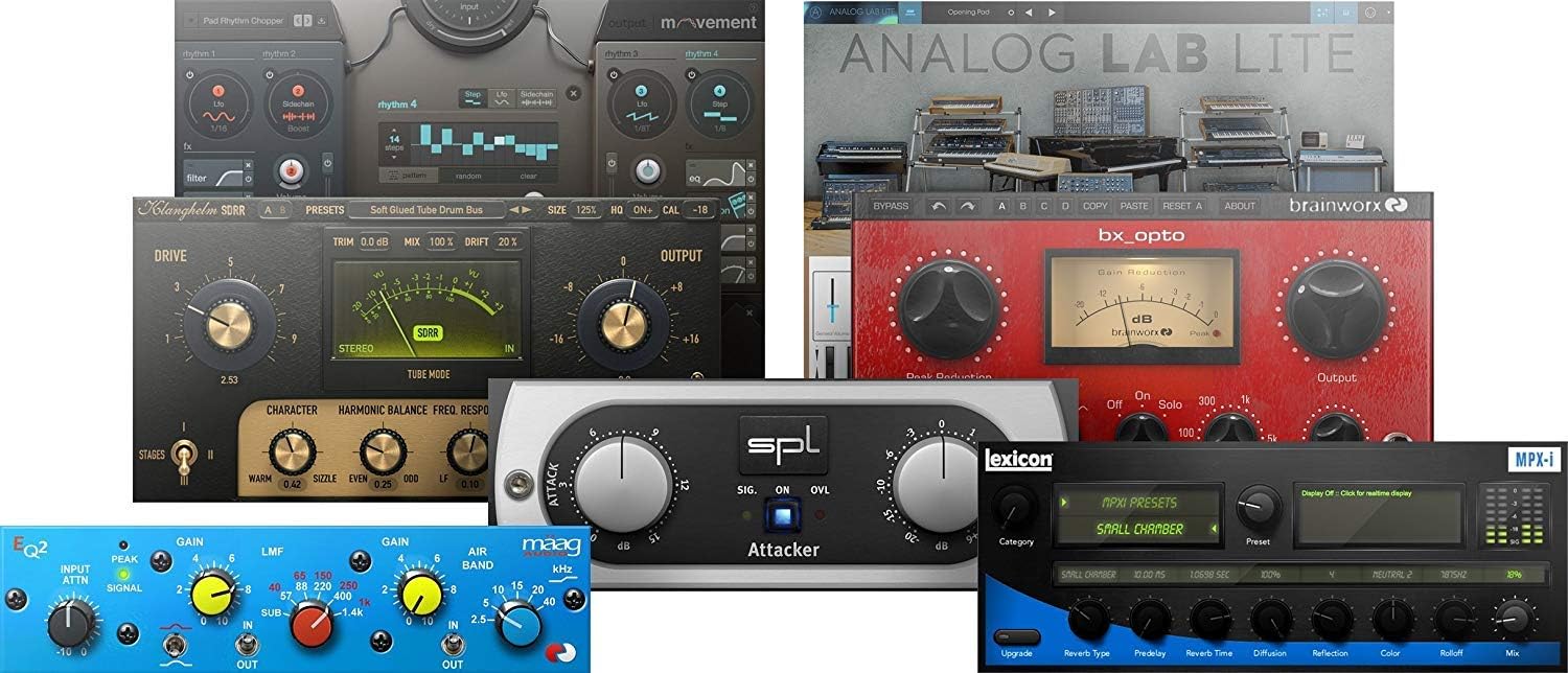 PreSonus AudioBox 96 Audio Interface (May Vary Blue or Black) Full Studio Bundle with Studio One Artist Software Pack with Eris 4.5 BT Pair Studio Bluetooth Monitors and 1/4” Instrument Cable