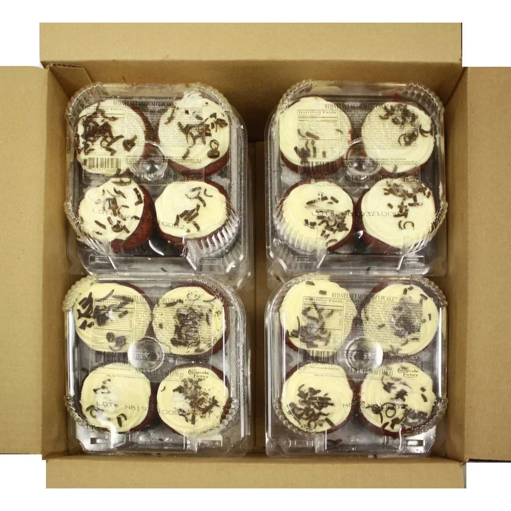 The Cheesecake Factory Bakery Red Velvet Medium Cupcake, 3.14 Ounce -- 32 per Case.
