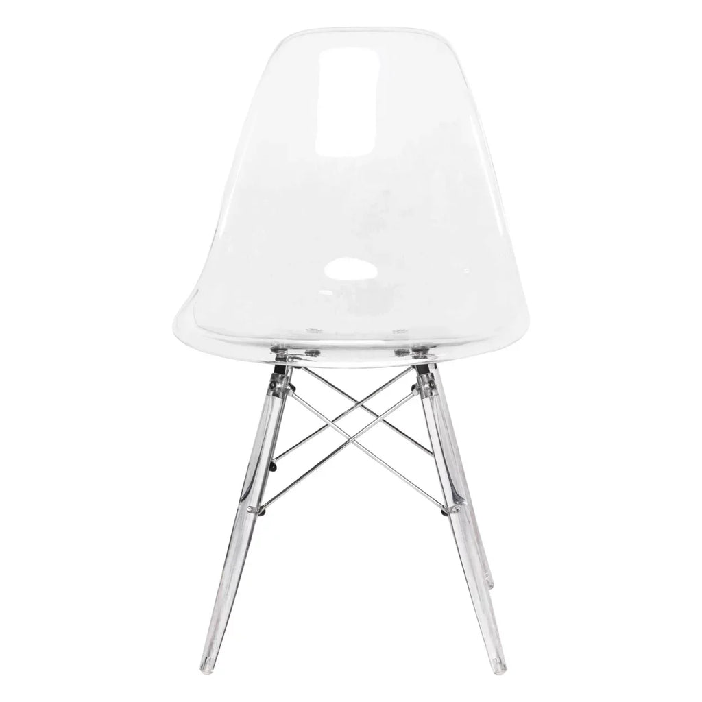 Dover Molded Side Chair with Acrylic Base, Set of 4 - Clear