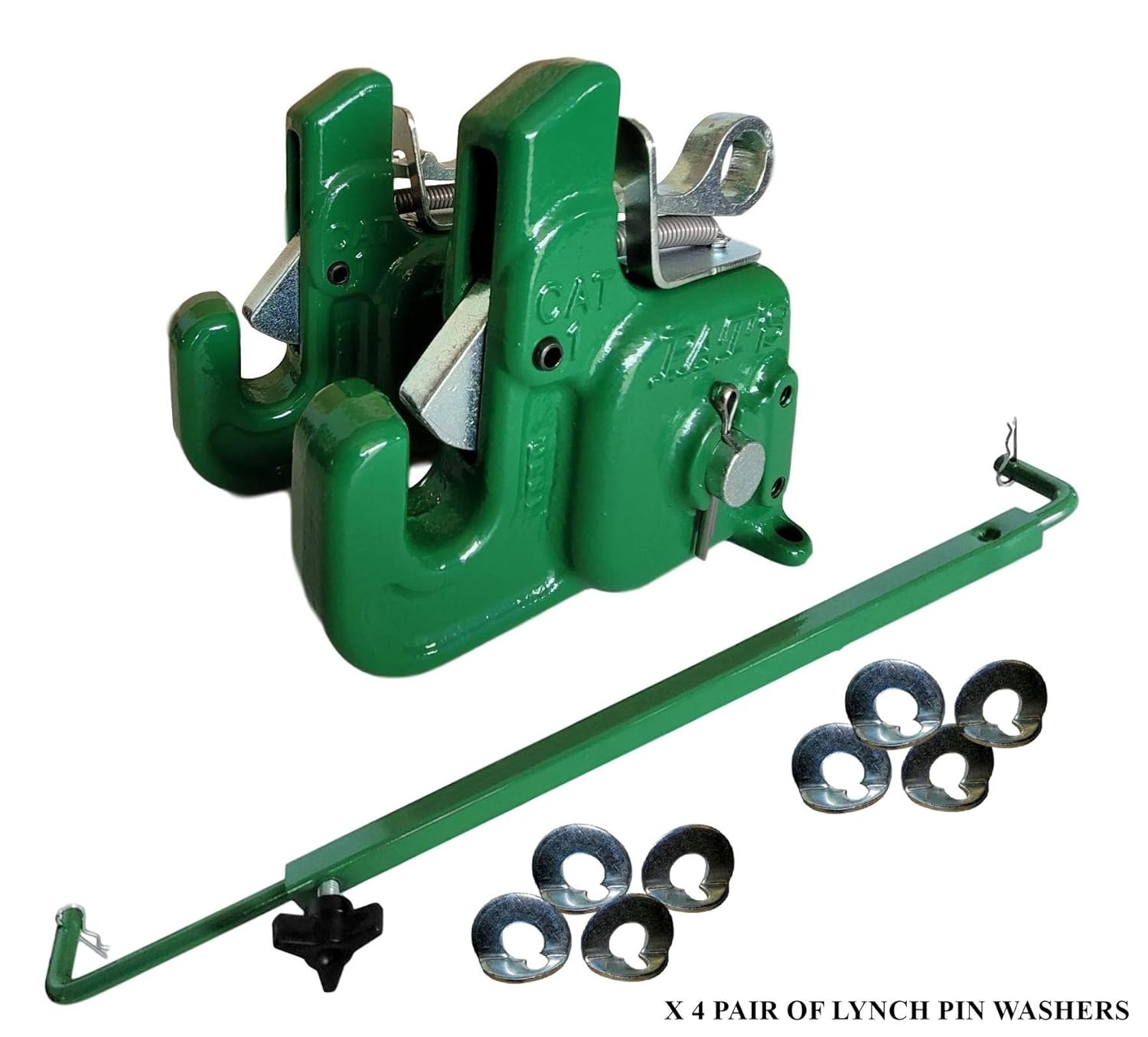 Pat's Easy Change with Stabilizer Bar - Best Quick Hitch System On The Market – Flexible, Durable and Affordable (RED CAT #1)