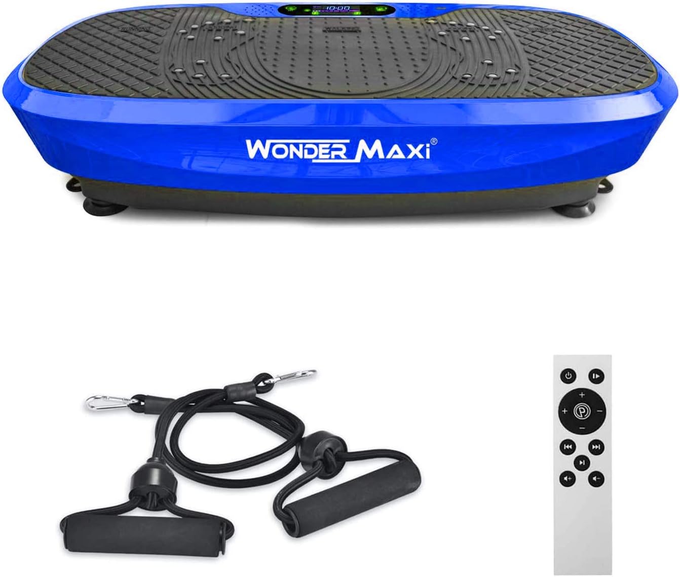 Wonder Maxi 3D Vibration Plate Exercise Machine, Whole Body Workout Vibration Fitness Platform with Dual Motor Oscillation， Remote Control and Resistance Bands for Weight Loss Toning