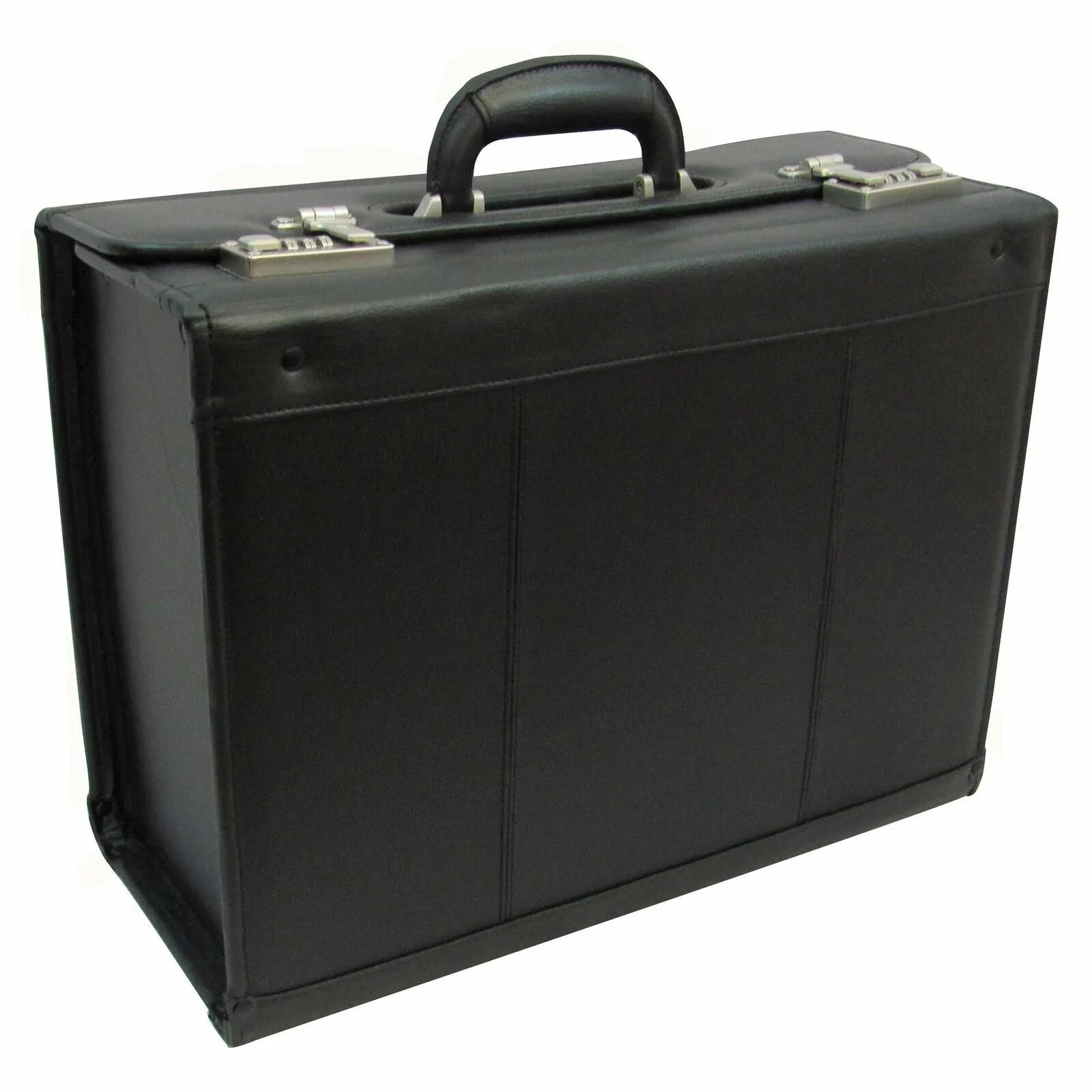 Amerileather Black Leather Pilot Case