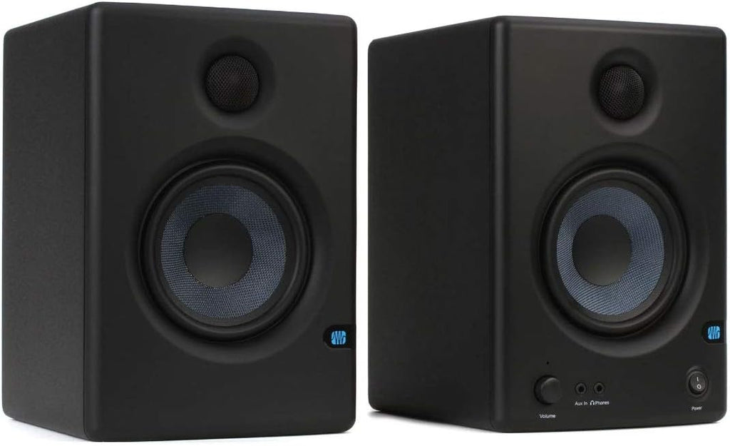 Focusrite Scarlett Solo 2x2 USB Audio Interface Full Studio Bundle with Creative Music Production Software Kit and Eris 4.5 Pair Studio Monitors and 1/4” Instrument Cables