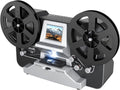 8mm  Super 8 Reels to Digital MovieMaker Film Scanner Converter, Pro Film Digitizer Machine with 2.4 LCD, Silver (Convert 3 inch and 5 inch Film reels into Digital) with 32 GB SD Card