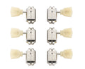Gibson Deluxe Yellow Key Tuner Set, Vintage Nickel