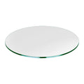 Dulles Glass 48 inch Round 3/8 inch Thick Tempered Glass Table Top, Clear