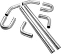 JY Performance 2.5'' Inch T304 Stainless Steel 8PCS Custom Exhaust Pipe Kit Tubing Mandrel Bend Pipe Straight & U-Bend Universal