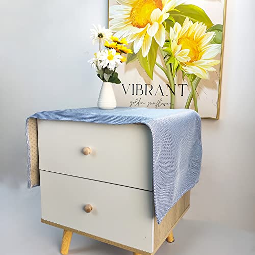 Bedside Tablecloth Nightstand Runner Dust Cover, Tech-Cloth Shine Mesh Table Cloth, Fashion Modern Small Table Runner for End, Side, Night Stand, Dresser, Furniture (Gold,15.7×35.4 Inch)