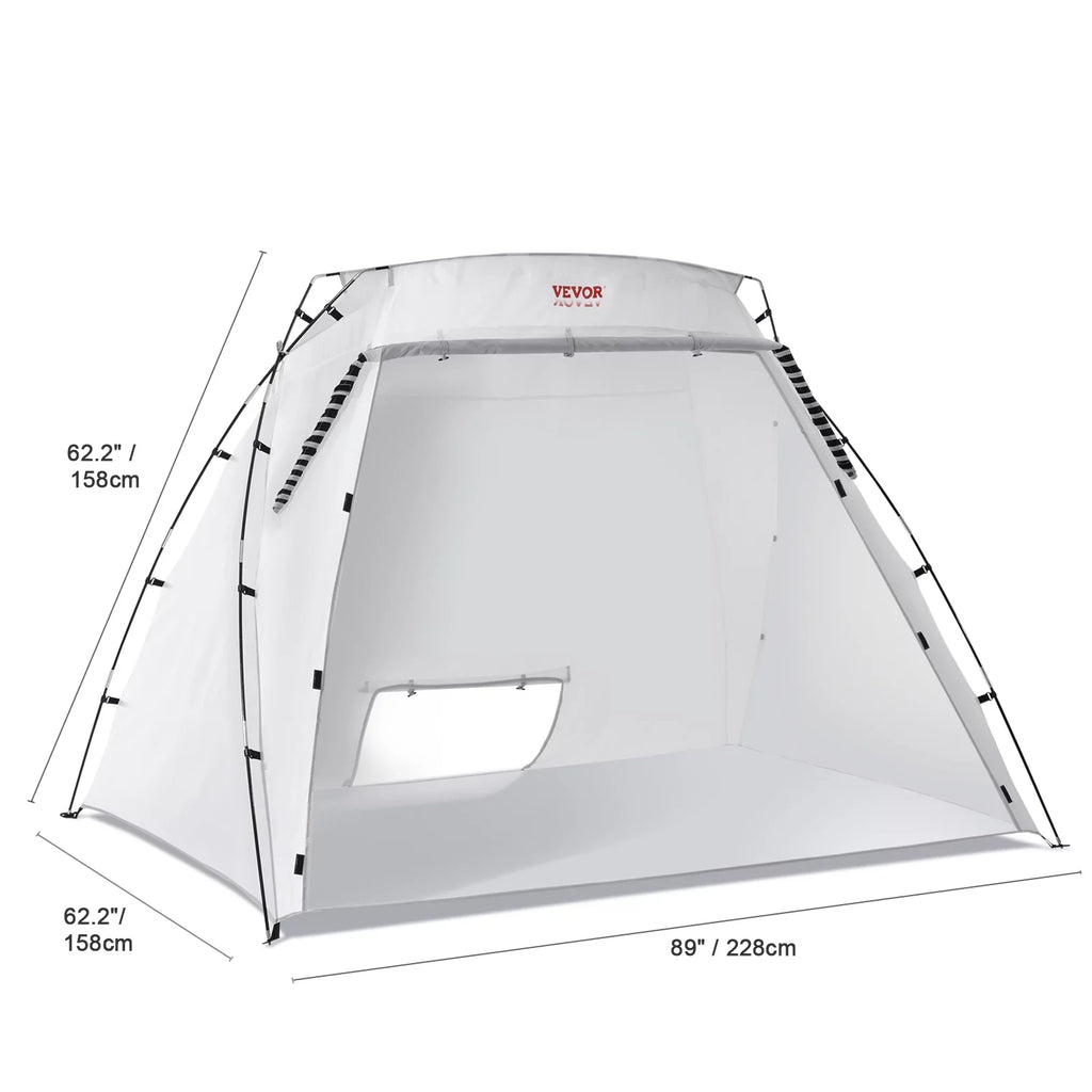SKYSHALO Portable Paint Booth, Larger Spray Paint Tent with Built-in Floor & Mesh Screen, 7.5x5.2x5.2ft Spray Paint Shelter, Painting Tent Station for Furniture DIY Hobby Tool