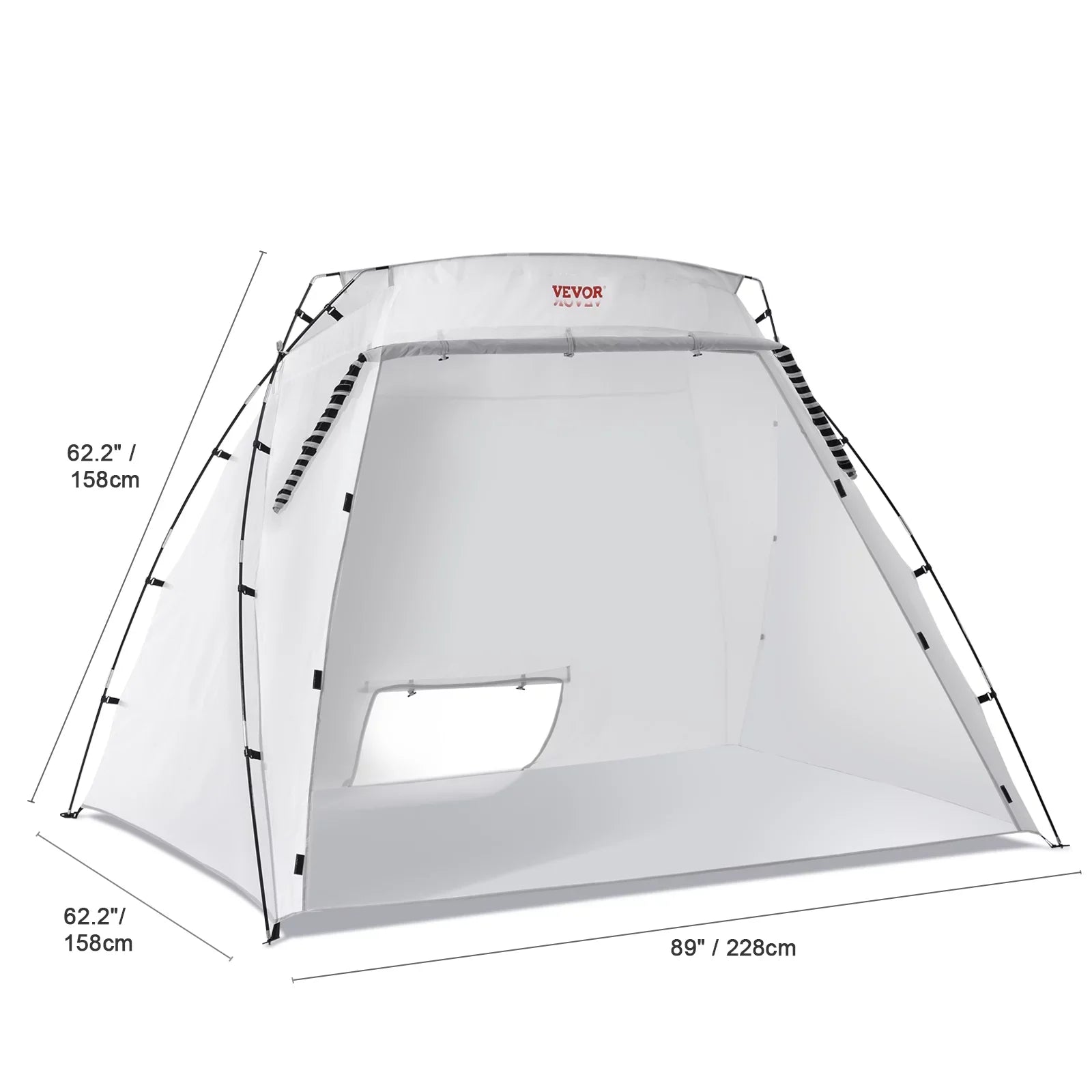 SKYSHALO Portable Paint Booth, Larger Spray Paint Tent with Built-in Floor & Mesh Screen, 7.5x5.2x5.2ft Spray Paint Shelter, Painting Tent Station for Furniture DIY Hobby Tool