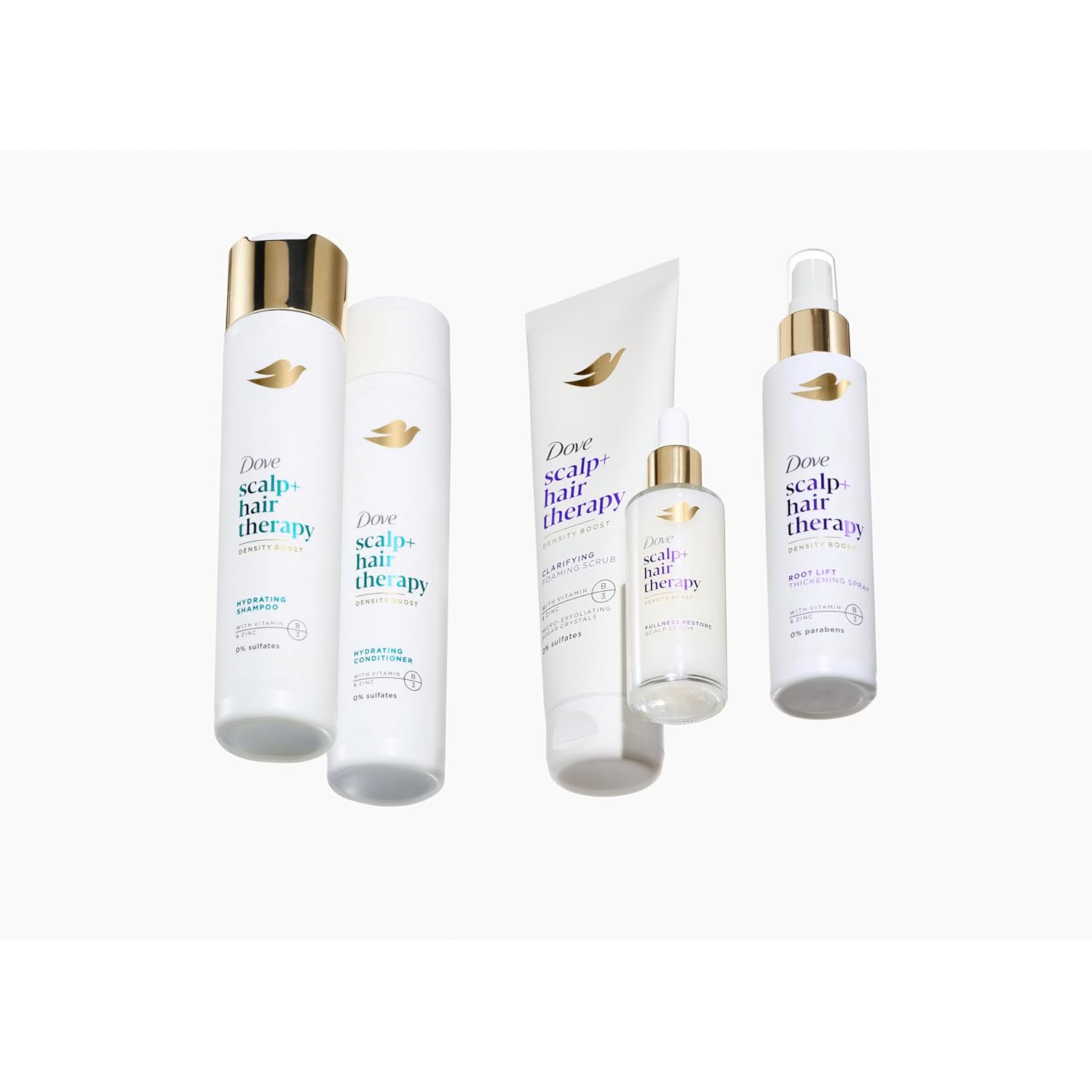 Dove Density Boost Hydrating Conditioner Scalp + Hair Therapy for dry hair, with Vitamin B3, Zinc and 0% sulfates, 9.25 oz