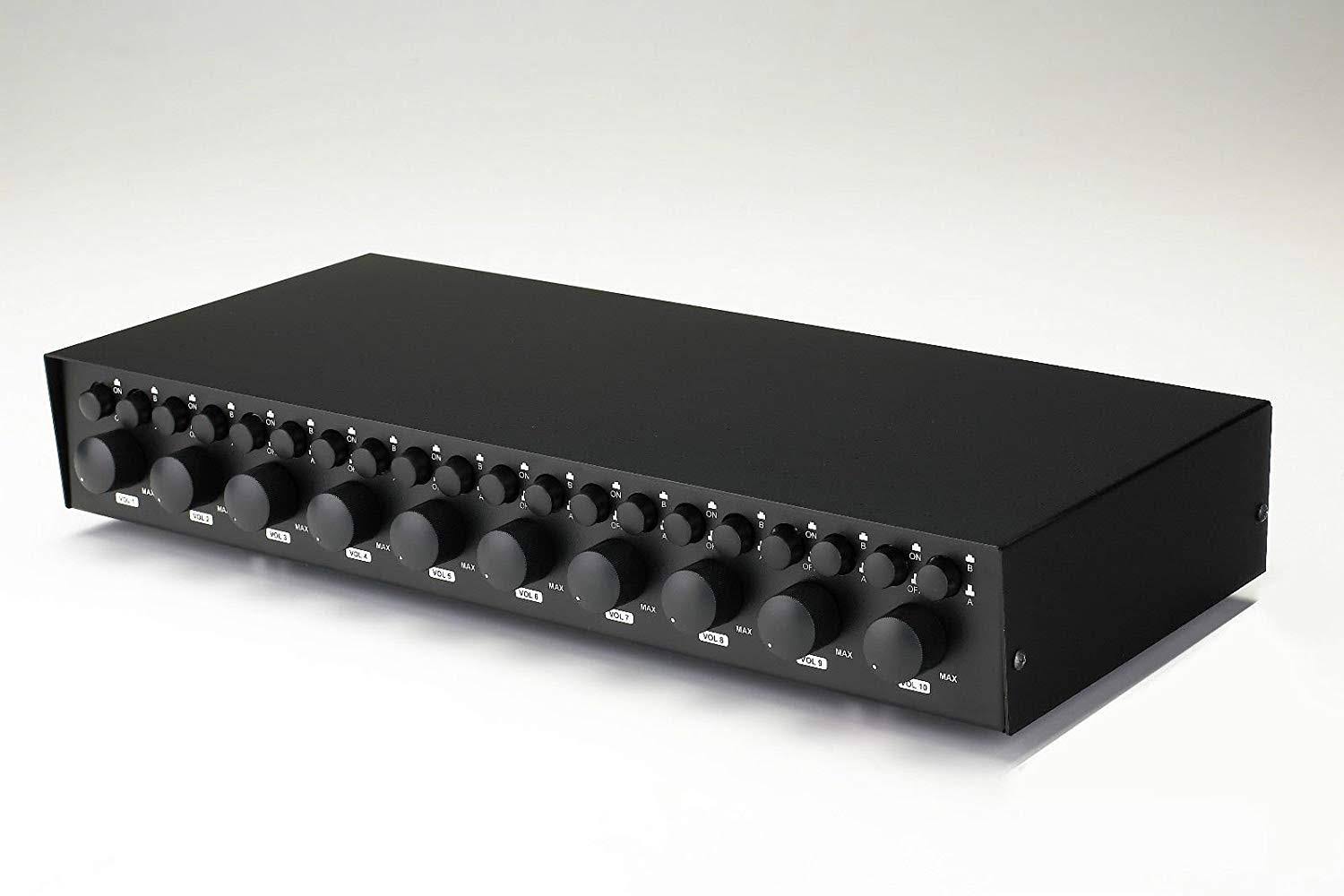 10 Zone  Pair Speaker Selector Switch Switcher with Volume  Level Control SPECIALTYAV