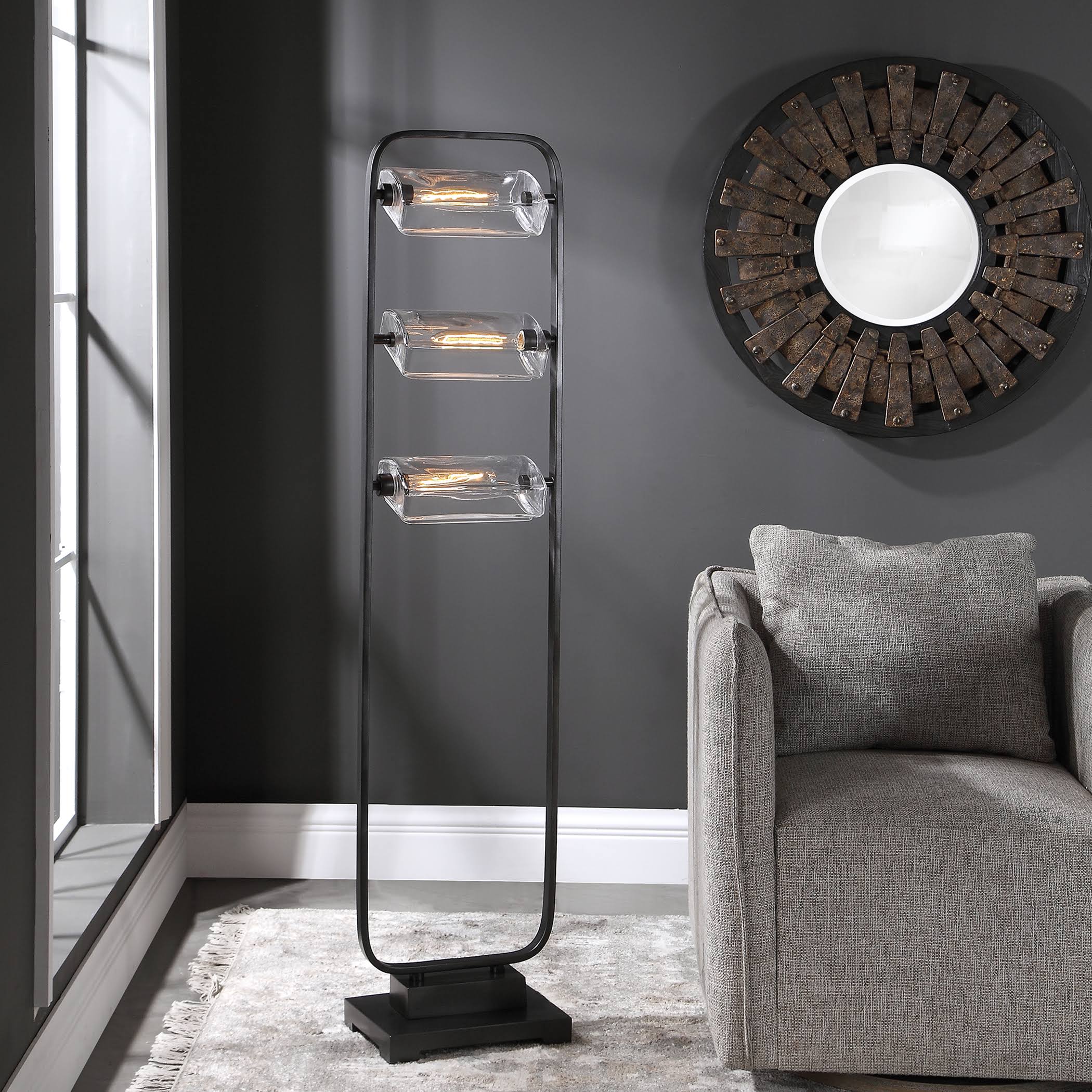 Uttermost 28194-1 Pilato Industrial Floor Lamp