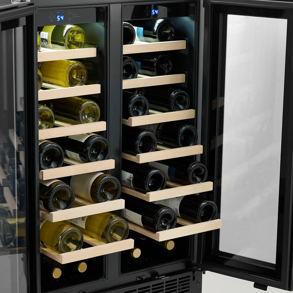 Insignia™ - Dual Zone Wine and Beverage Cooler with Glass Doors - Stainless Steel