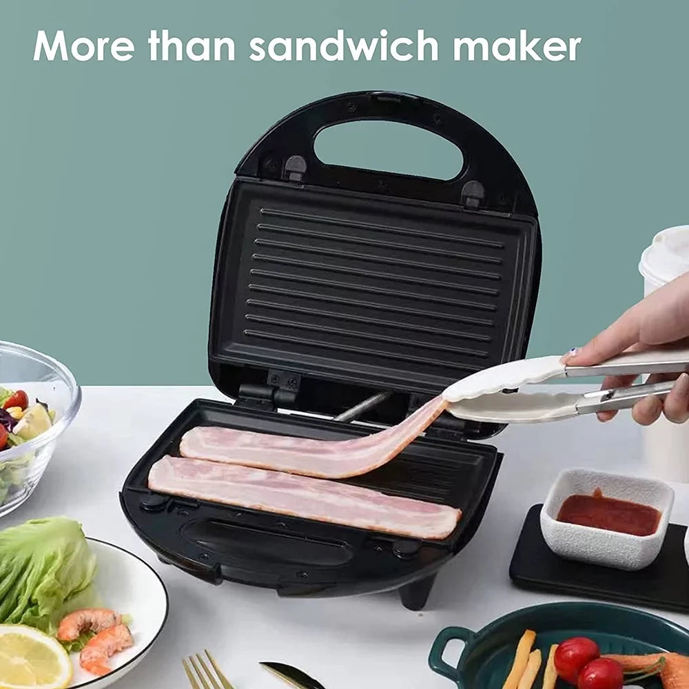 Shinysix Breakfast Maker Stainless Steel Electric Bread Machine for Multifunctional Waffle Heating Panini Steak Pan