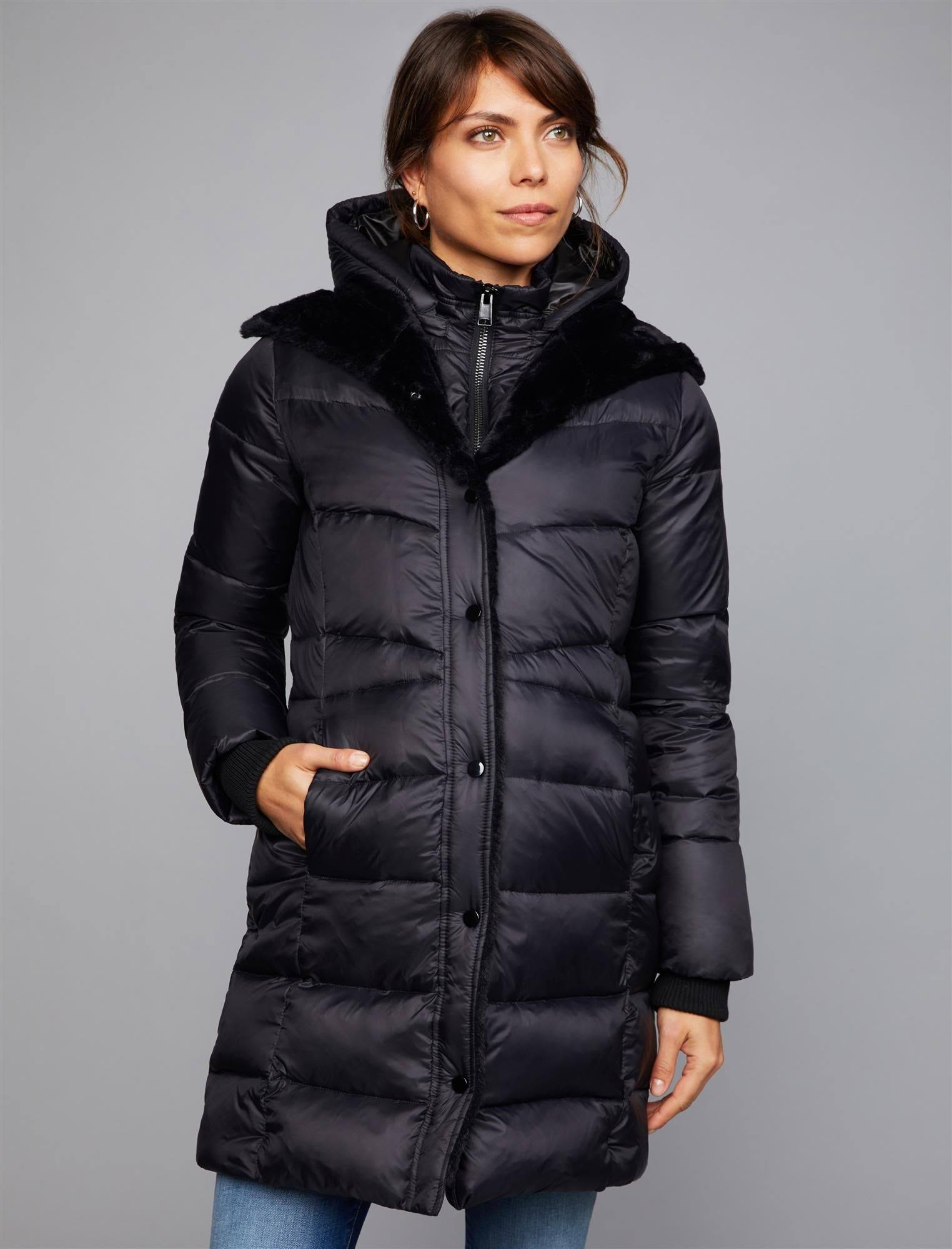A Pea in The Pod - Quilted Puffer Maternity Jacket - M