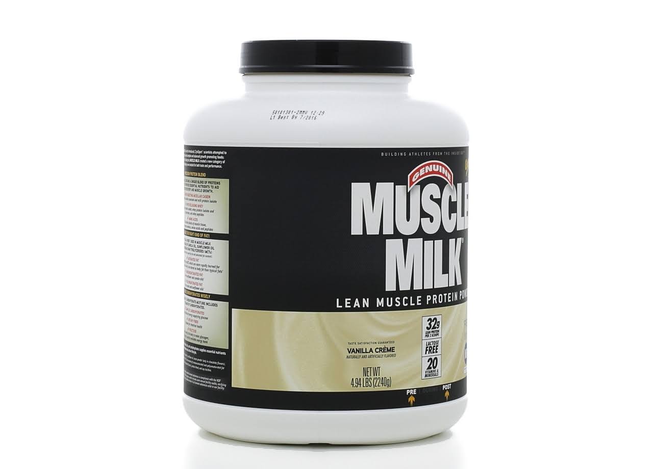 Muscle Milk Genuine Protein Powder, Vanilla Creme - 4.94 lb