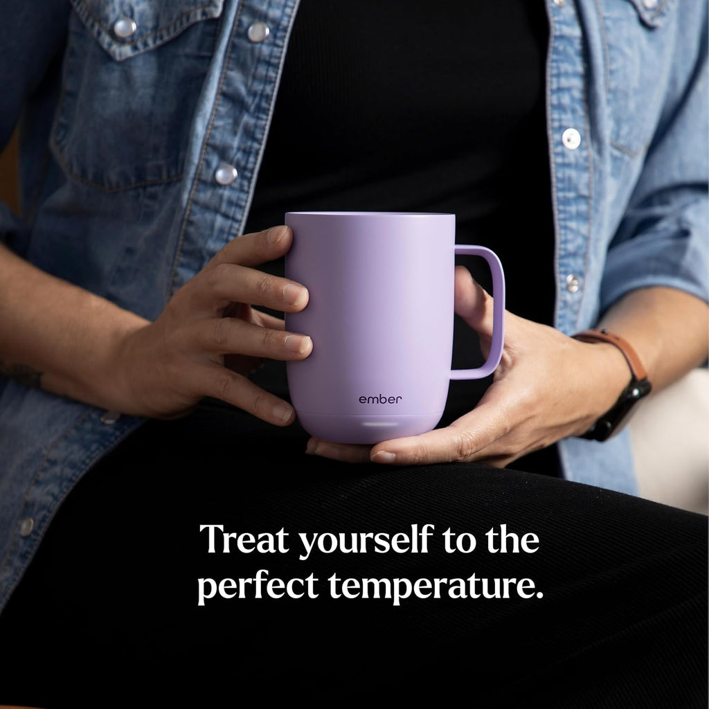Ember Temperature Control Smart Mug 2, 14 Oz, App-Controlled Heated Coffee Mug with 80 Min Battery Life and Improved Design, White
