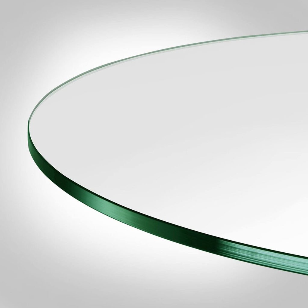 Dulles Glass 48 inch Round 3/8 inch Thick Tempered Glass Table Top, Clear