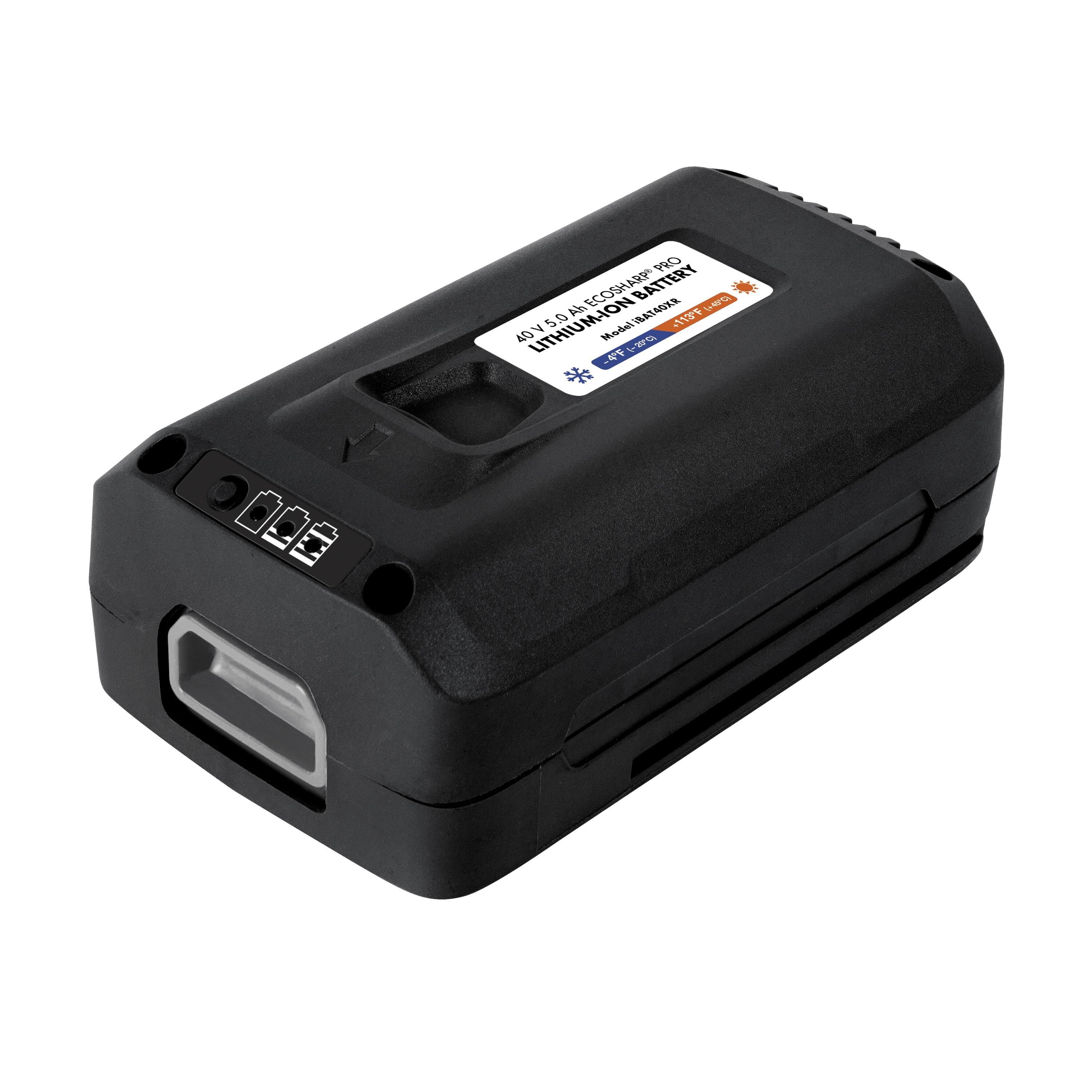 Snow Joe EcoSharp Pro Lithium-Ion battery, 40V 5.0 Ah, Ibat40xr