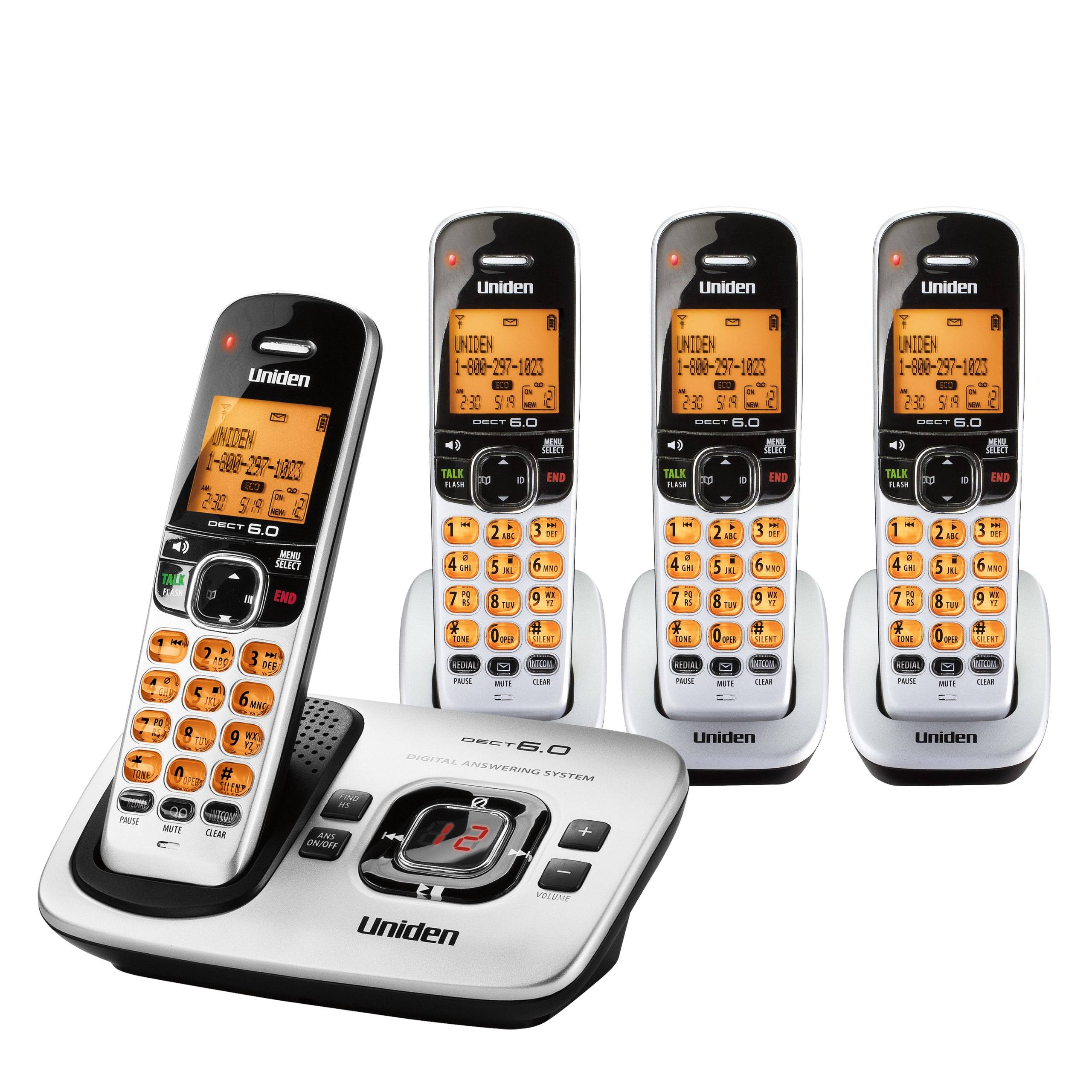 Uniden Dect 6.0 Expandable 4 Handset Cordless Phone with Digital Answering...
