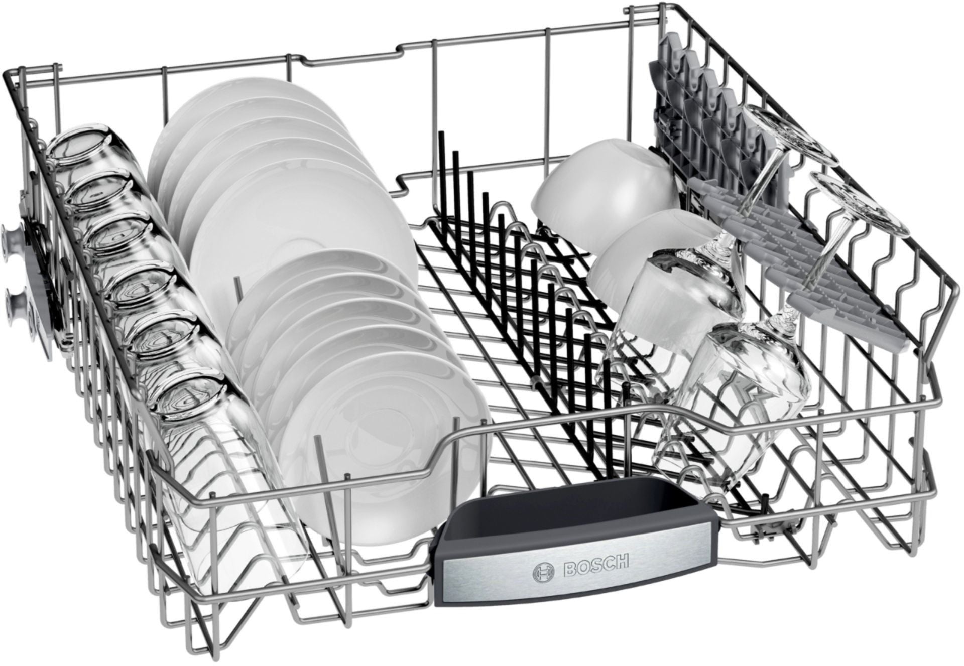 Bosch - 800 Series 24 Top Control Built-In Dishwasher with CrystalDry, Stainless Steel Tub, 3rd Rack, 42 dBa - Stainless steel