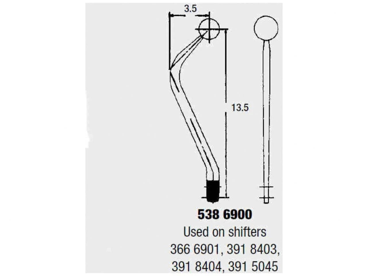 Hurst - Manual Shifter, Master Shift, 3-Speed, Chevy, Ford and Pontiac
